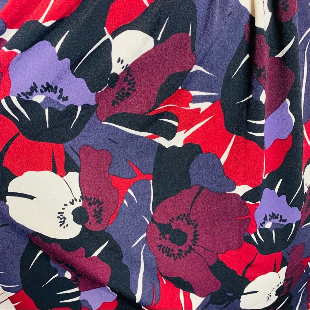 Axcess Purple & Red Floral Career Blouse Top Women’s Size XL - Image 5