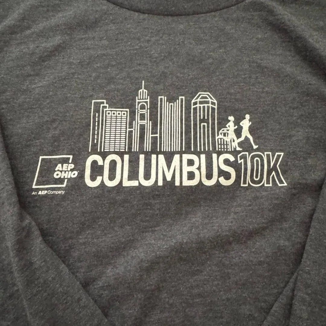 Columbus 10K Gray Long Sleeve Shirt Size M - Image 2