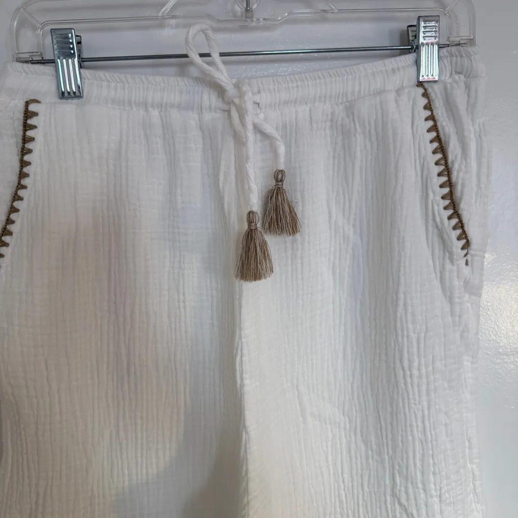 White Leisure Pants Bundle Womens Large Vacation Swimsuit Cover - Image 5