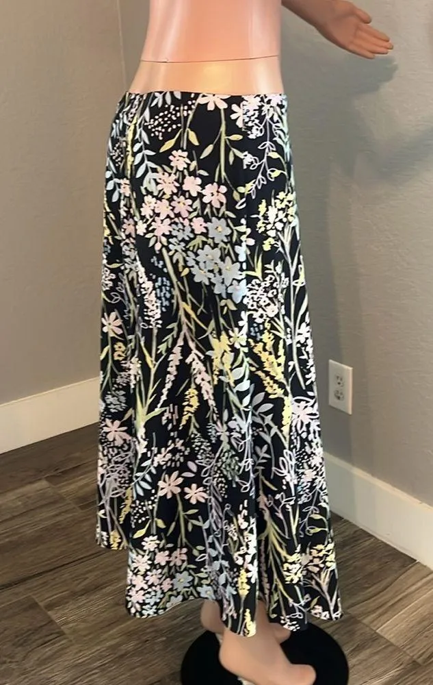 Calvin Klein Womens Spring Colorful Ruffled Wrap Midi A-Line Skirt size 10 #100 - Image 4