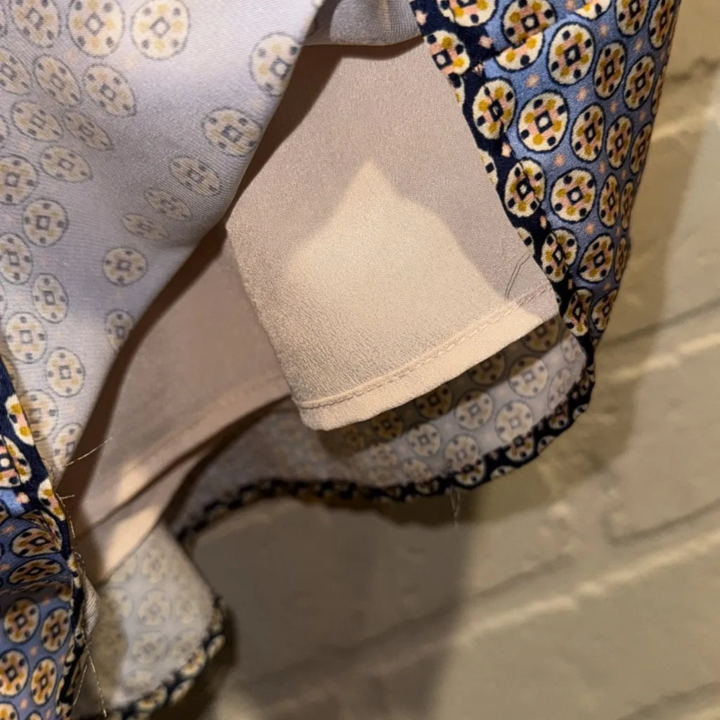 Lavender Brown Floral Shorts ruffled lined small drawstring - Image 3