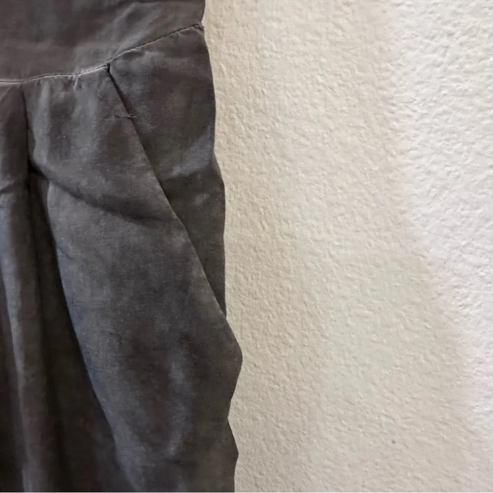 Soft Surroundings Camilla Jumpsuit Front Tie Button Size M Petite Grey - Image 9