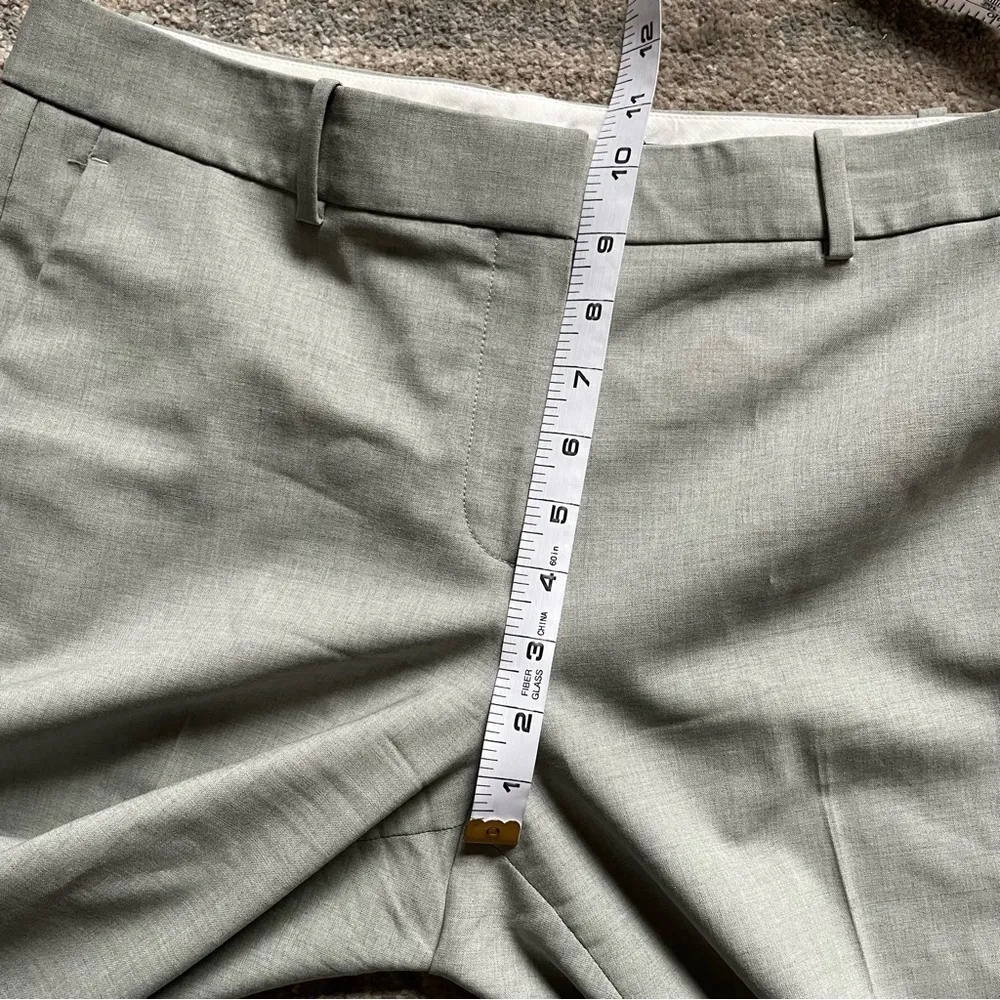 Theory Tapered Straight Leg Mid Rise Minimalist Office Chic Trouser Pants 8 - Image 8