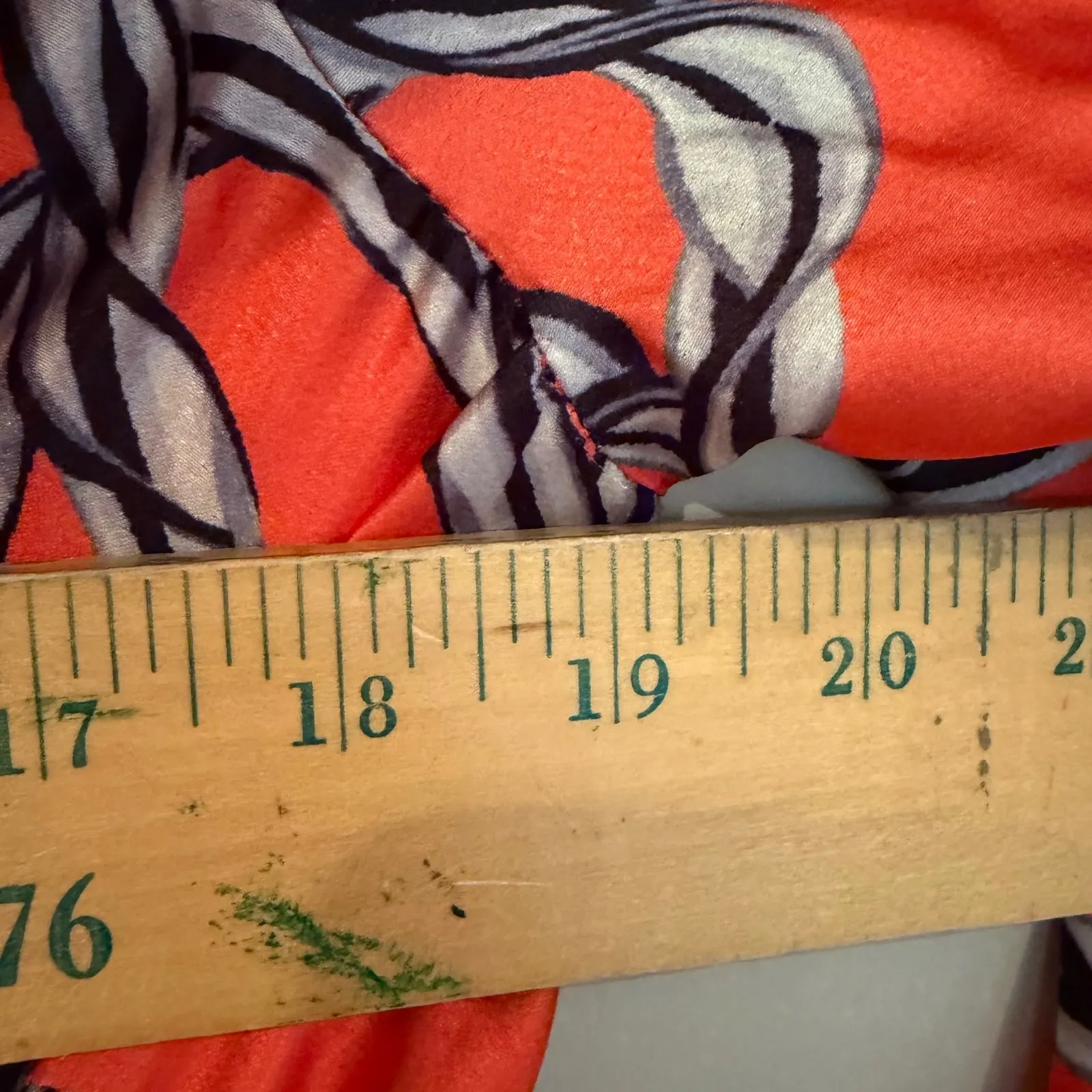 L'ATISTE Balloon Sleeve Pleated Wide Leg Jumpsuit Tie Front Women's Large Orange - Image 14