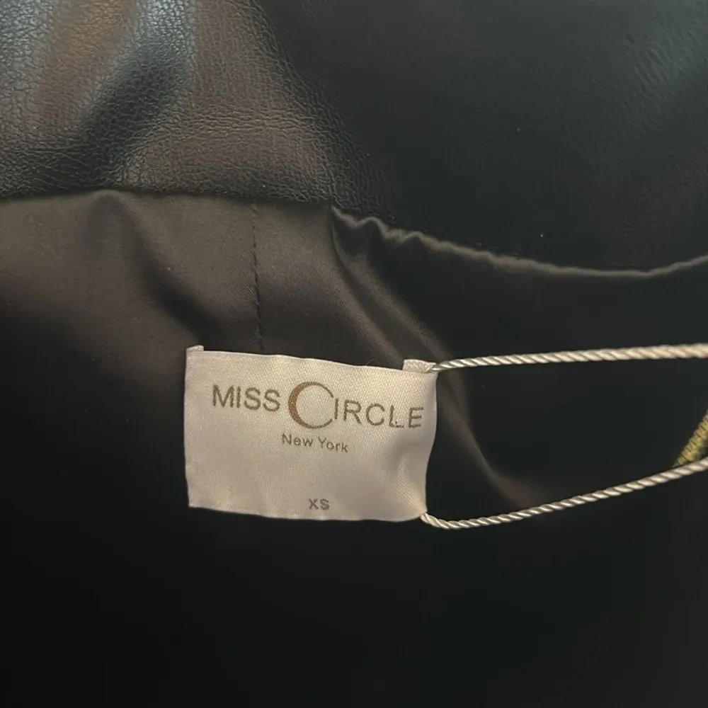 Miss Circle Anora Black Vegan Leather Mini Dress Size XS - Image 9