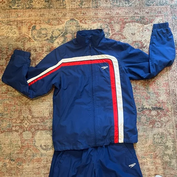 Speedo Vintage Windbreaker/Warm-Up Jacket, Size Small - Image 2