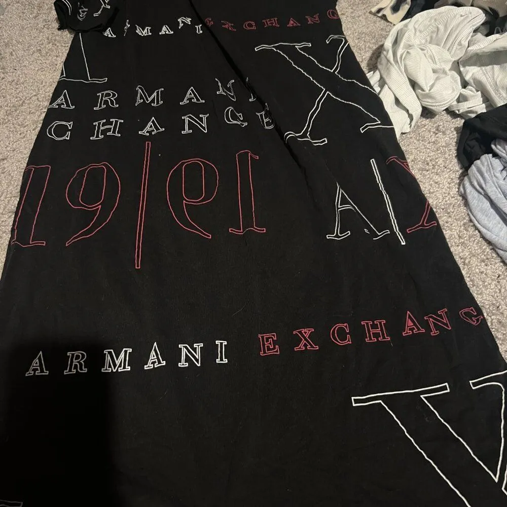 Armani Exchange Women's Tee Shirt Dress with Logo Lettering , Black small - Image 6