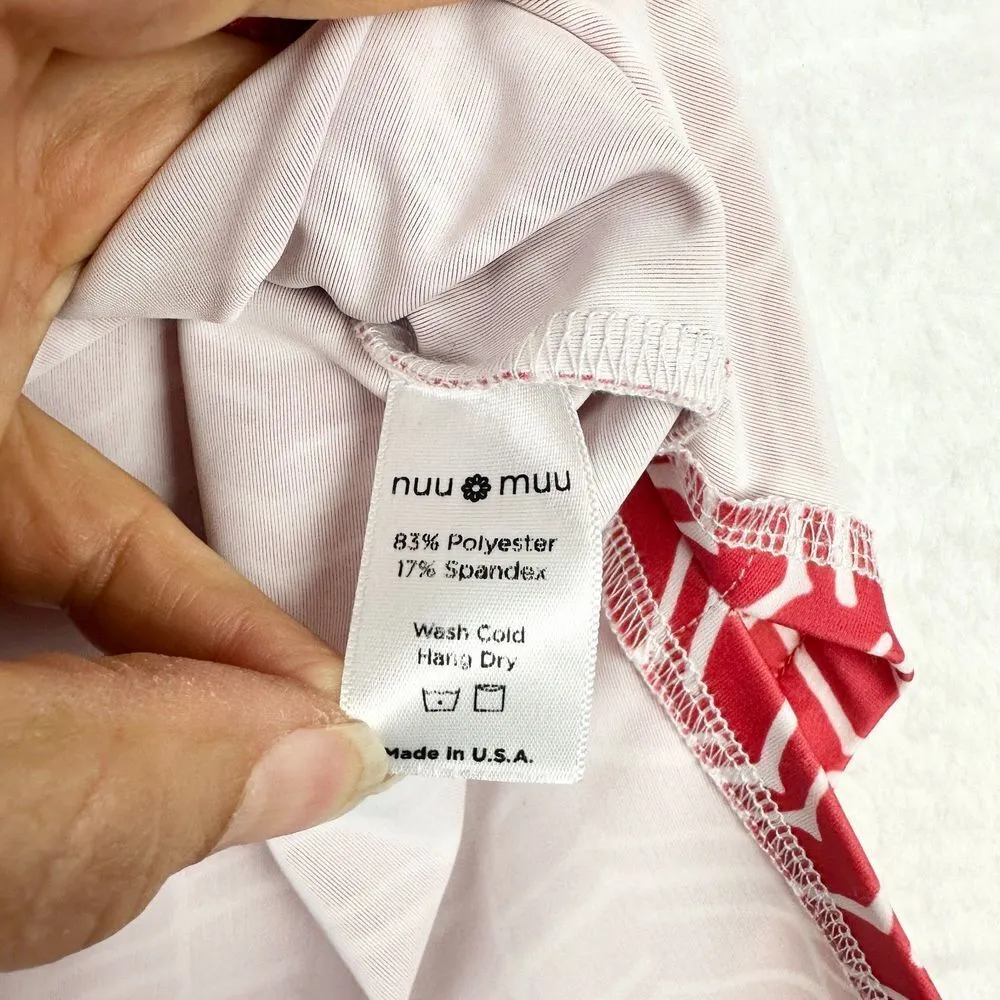 Nuu Muu Ruu Muu Keyhole Pocket Dress Size Medium Red White Athletic Travel - Image 7