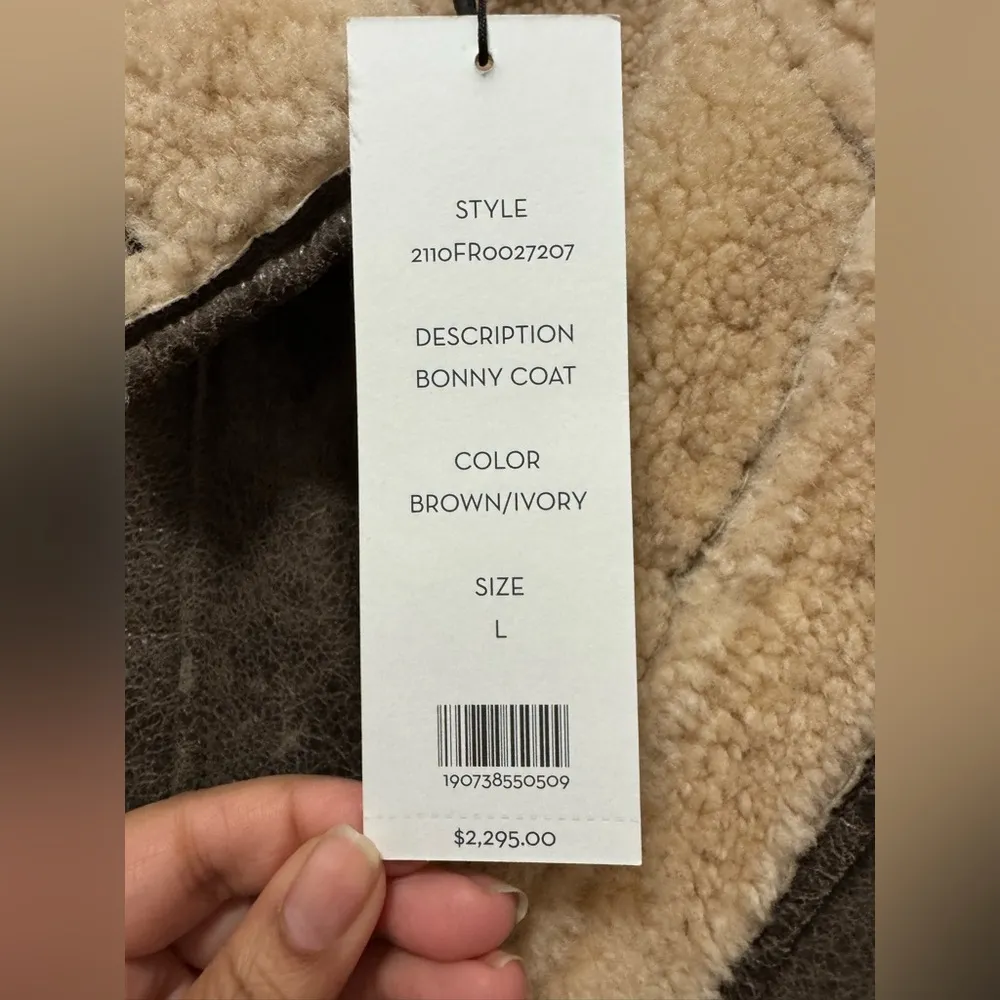 NWT Veronica Beard Bonny Leather Coat Size Large - Image 9