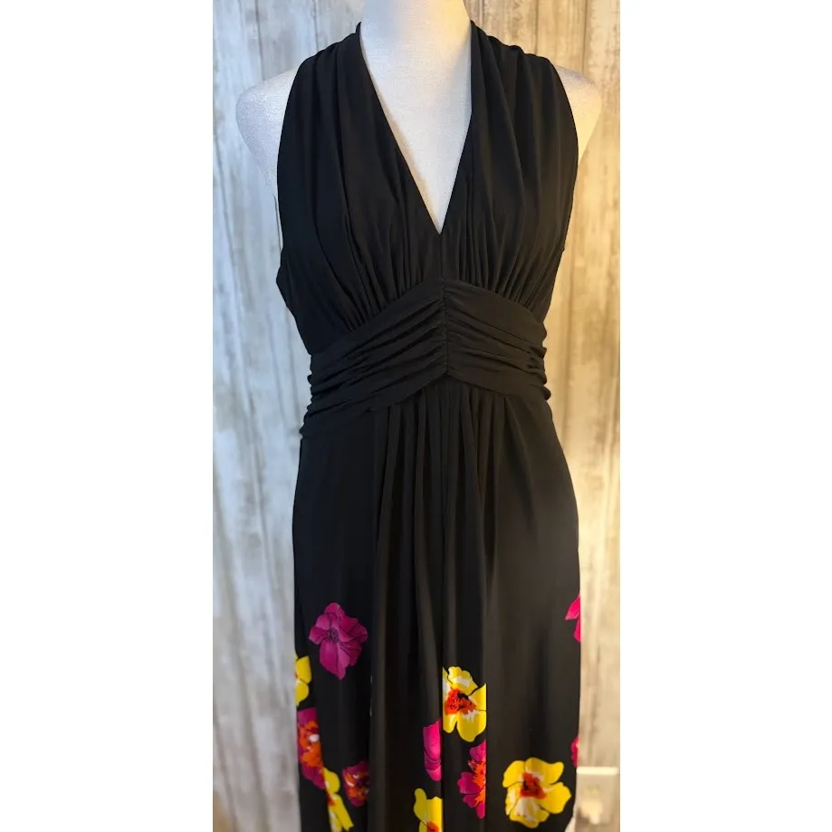 Jones Wear Halter Neck Floral Maxi Dress - Size 8 - Image 3