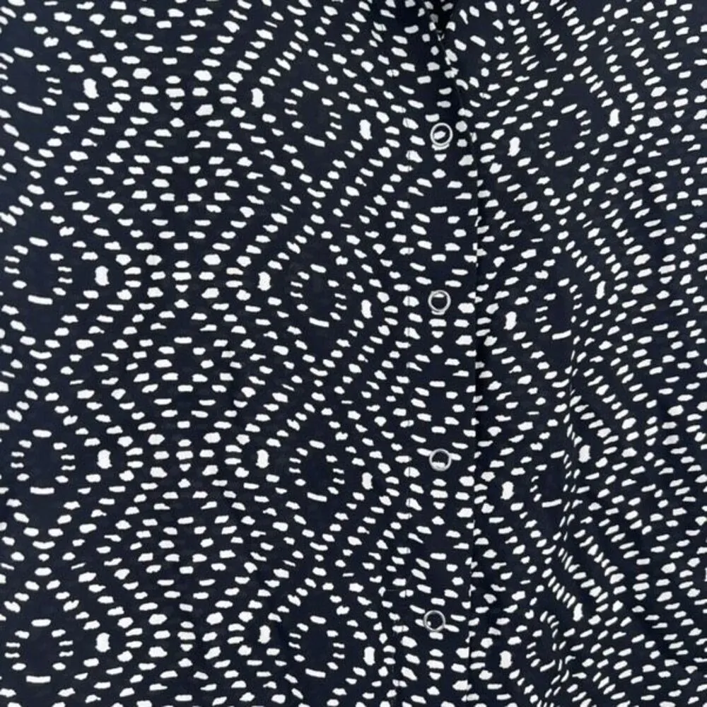 L'Agence ‎ Women's Aztec Print 100% Silk Button-Front Blouse Size Small - Image 7