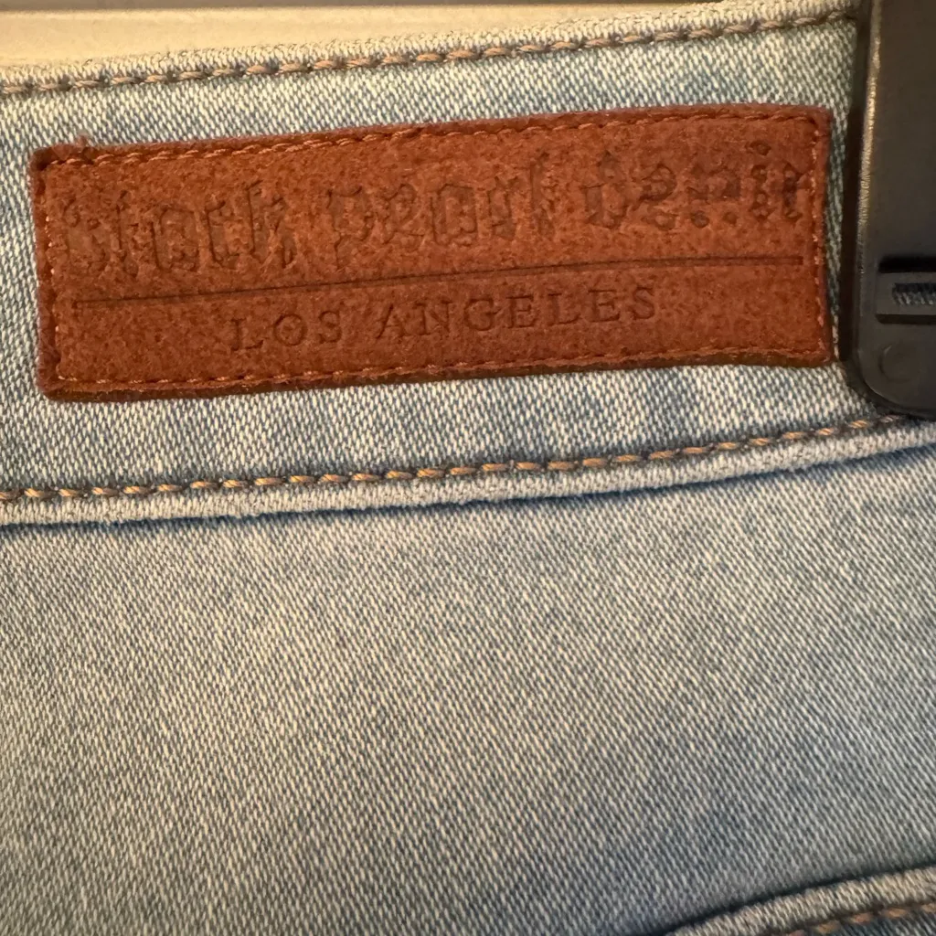 Black Pearl Denim Los Angeles Women's Light Blue Frayed Jeans Size 3 - Image 5