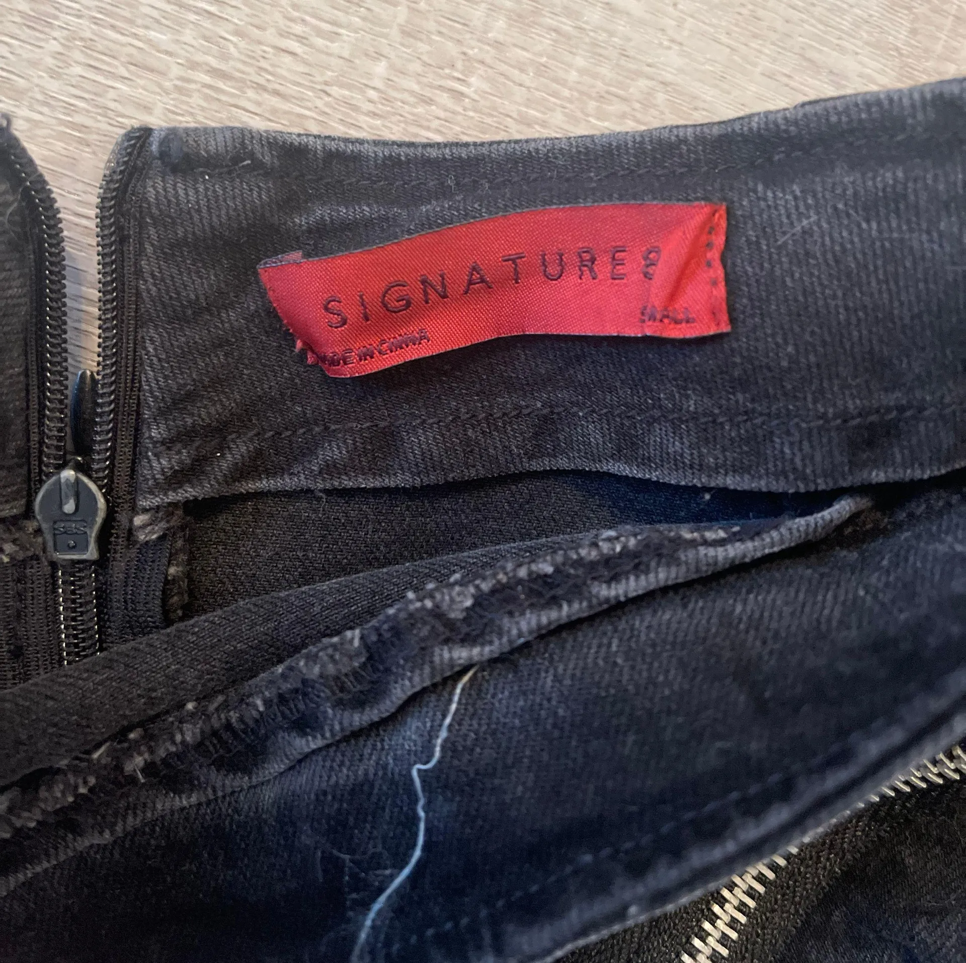 Signature 8 Black Denim Mini Skirt - Image 3