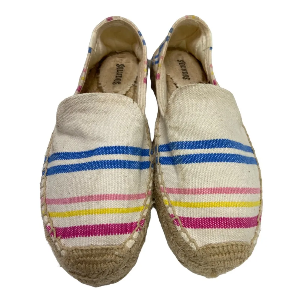 Soludos Women’s Canvas Smoking Slipper Candy Stripe Espadrilles Size 7 - Image 13