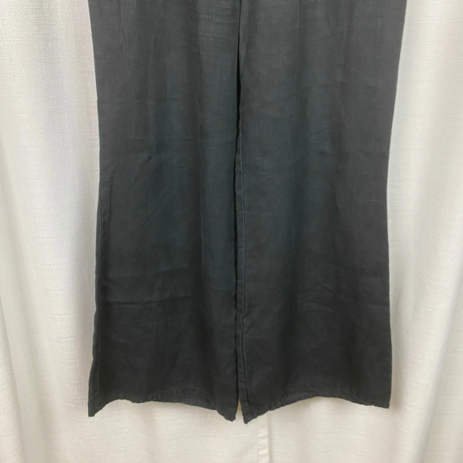 Flax Black Linen Wide Leg Pull On Pants Sz.S - Image 3