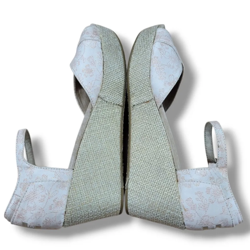 Toms Shoes Size 9.5 Toms Wedge Sandals Toms Floral Jacquard Platform Wedge Shoes Women's Shoes - Image 7