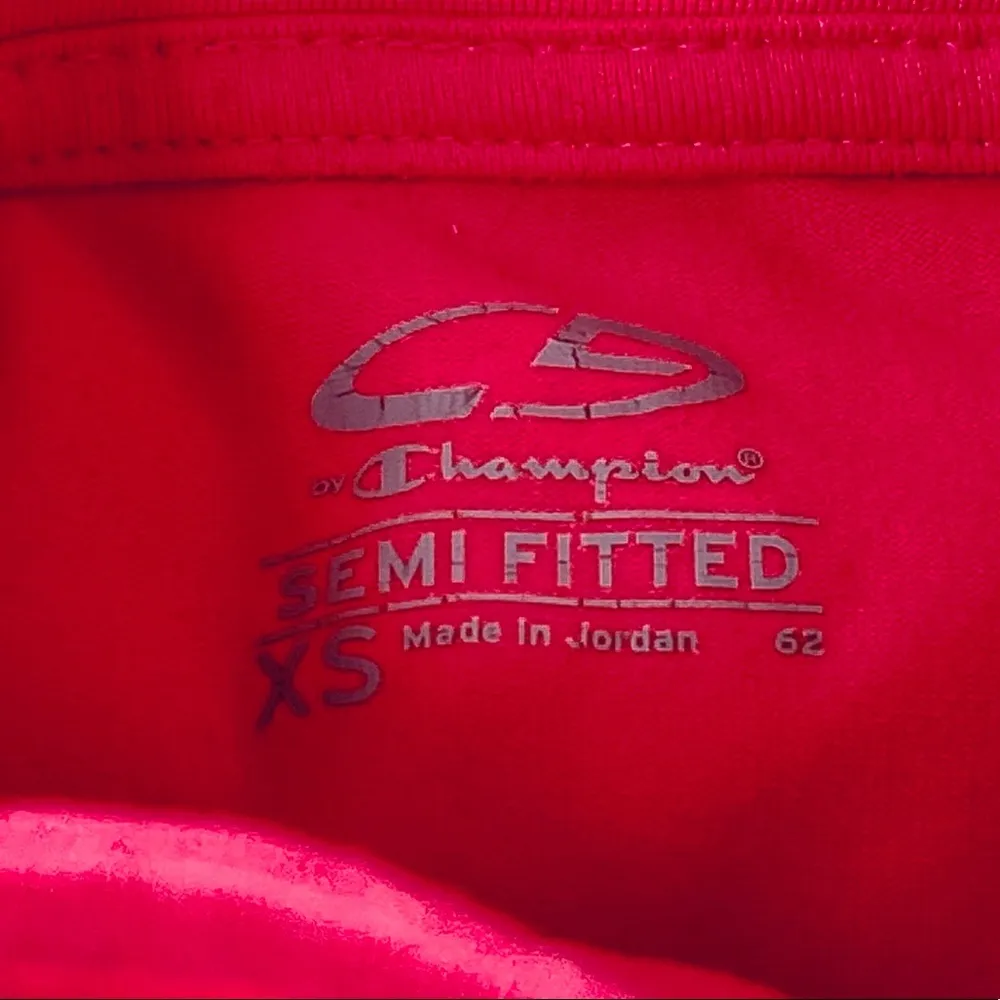 Champion 1/2 Zip Up Sweatshirt, Pink, XSmall - Image 3