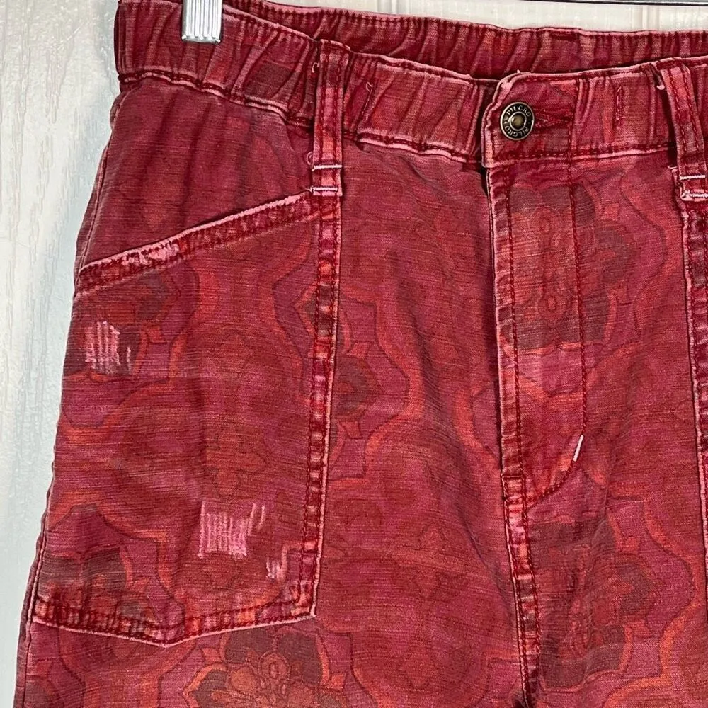 Anthropologie Pilcro The Trailblazer Sz XS Red Distressed Pants Jeans Boho - Image 9