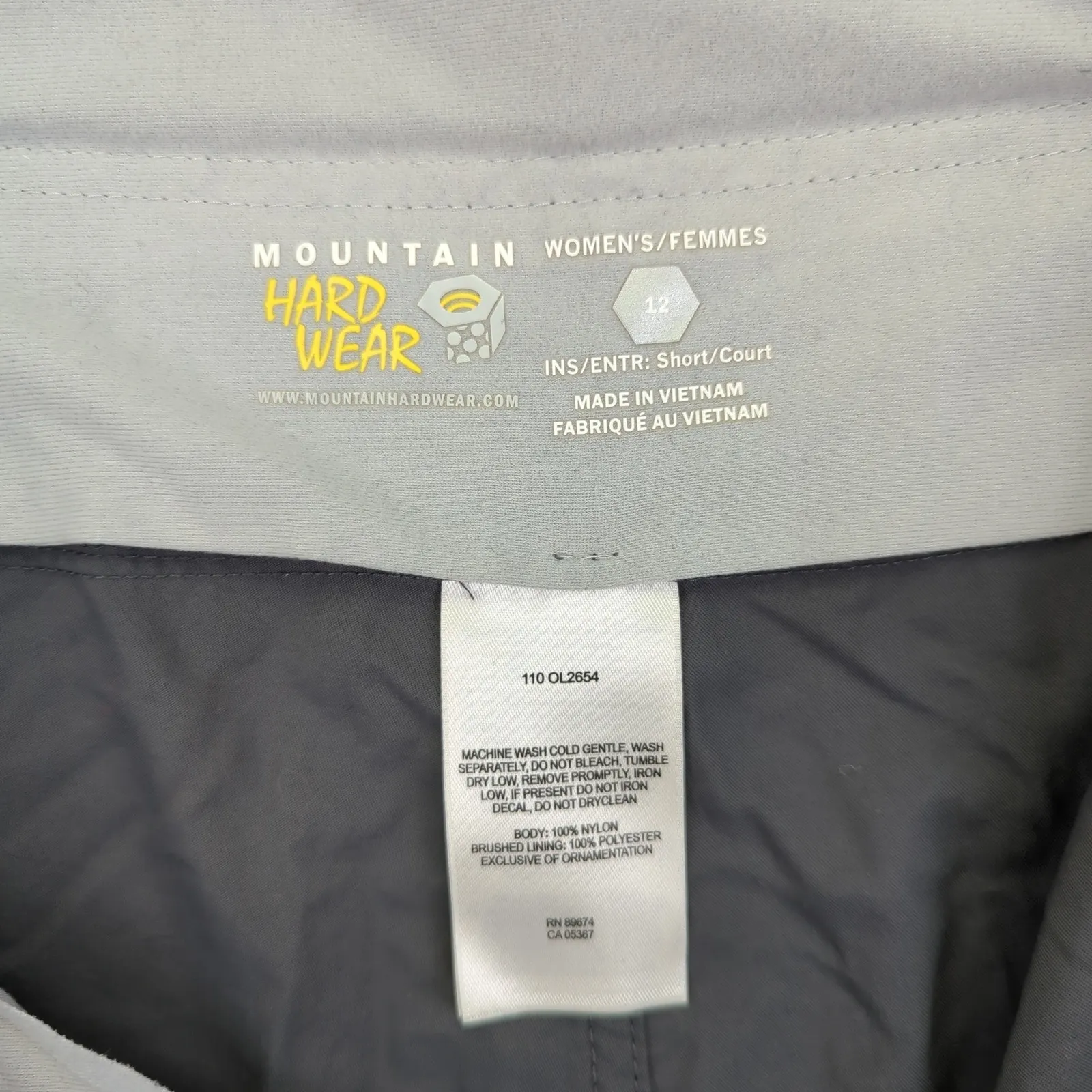 Mountain Hardwear‎ Convertible Hiking Pants Women 12 Short Gray Nylon Zip Off - Image 7