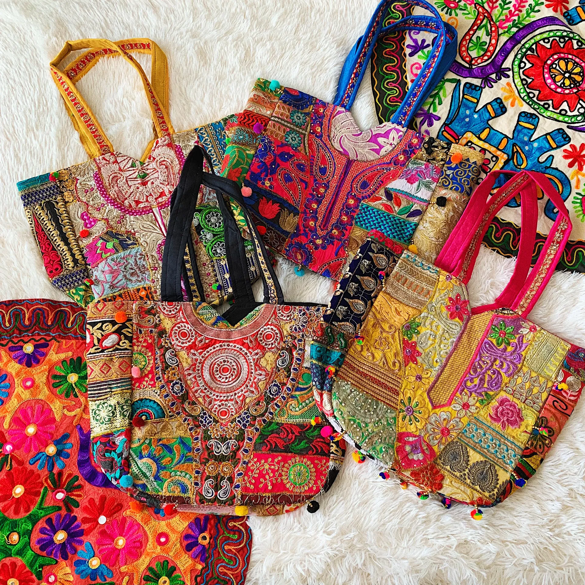 Rare Jaipuri Hand Stitched Boho Tote - Image 7