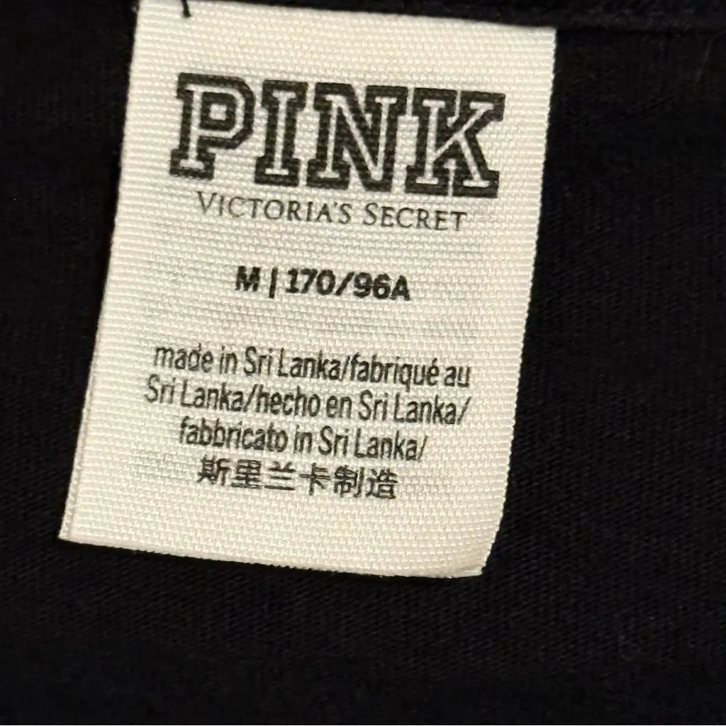 PINK Victoria's Secret Floral Long Sleeve Pocket Tee Size Medium - Image 13