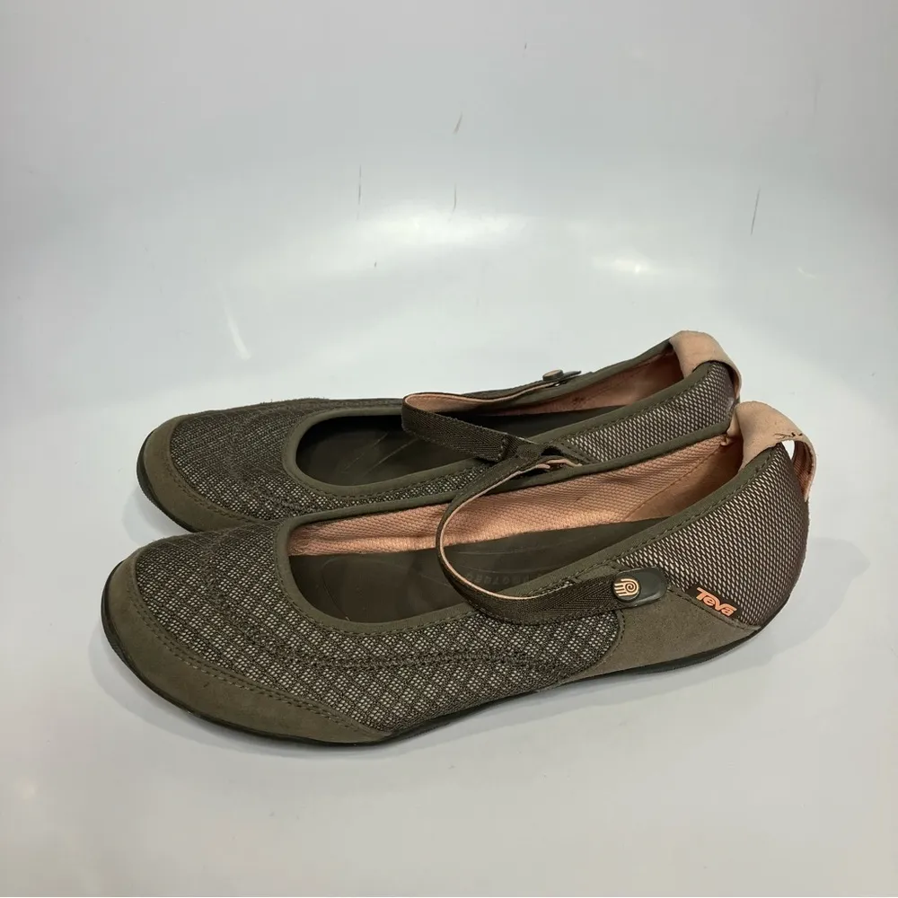 Teva Niyama flats mary Jane Shoes size women's 9 brown‎ - Image 4