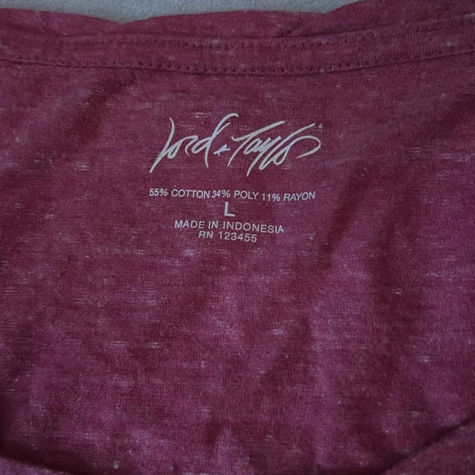 Lord & Taylor Pink/White Long Sleeve Tee Shirt L Soft Casual Classic Preppy Pink Size L - Image 8