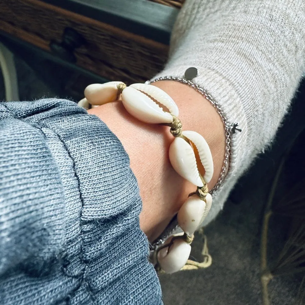 Cowrie Shell Adjustable Anklet - Image 2