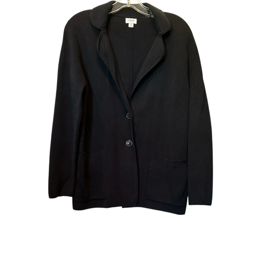 J Crew 2 button sweater blazer black - Image 2