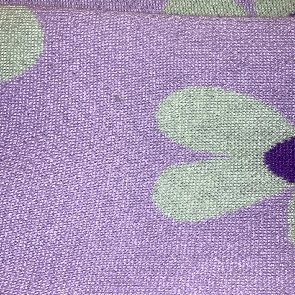 Lavender Light Purple Daisy Street Floral Sweater Tunic Dress Size S/M - Image 13