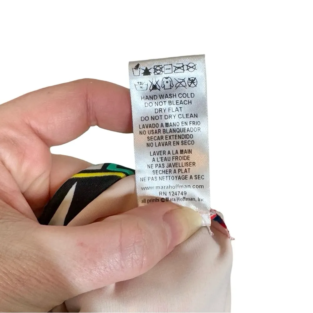 Mara Hoffman Cosmic Fountain Lace Up Cut Out One Piece Swimsuit Bathing Suit - Image 12