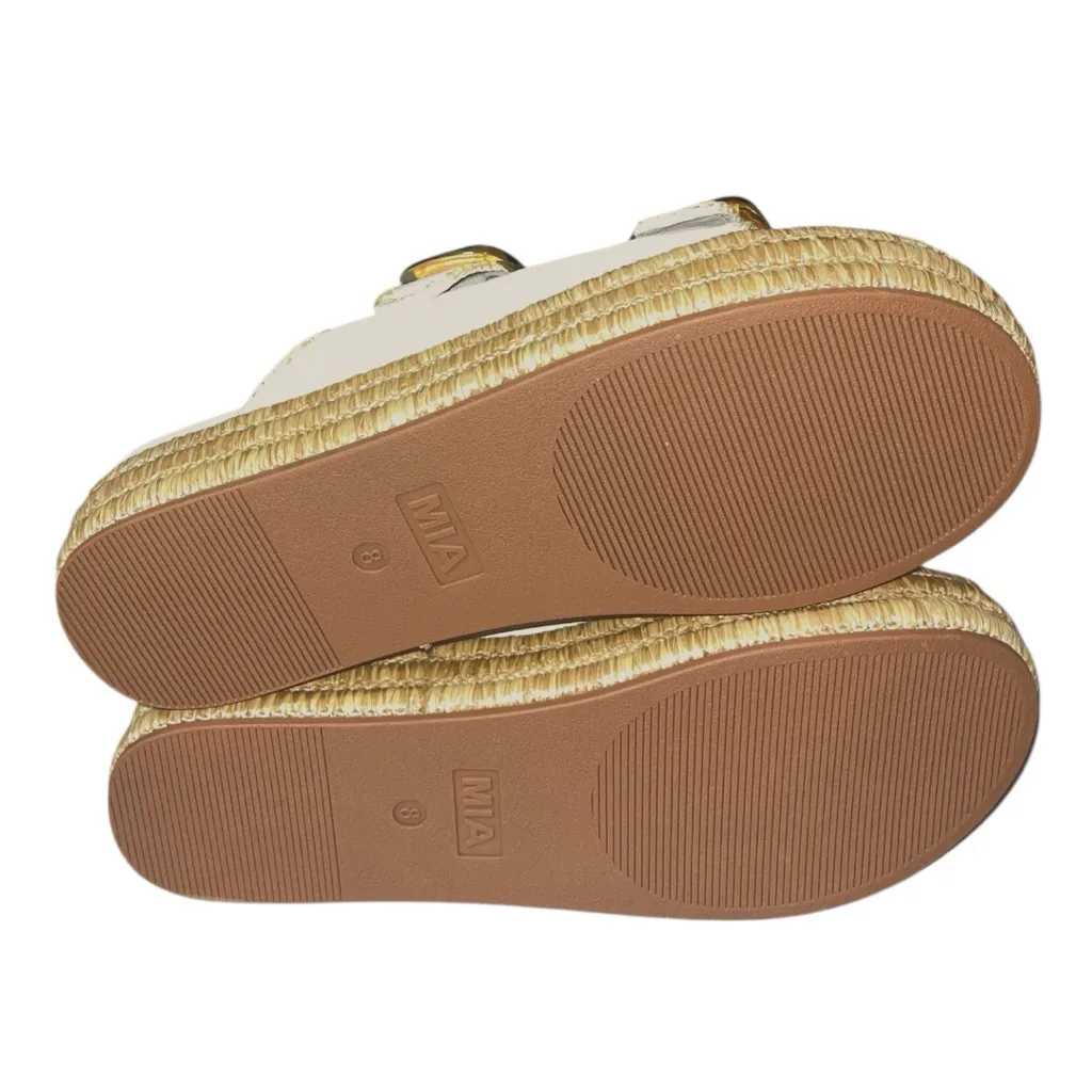 MIA Mieko Two Strap Platform Sandals Seashell 8M - Image 5