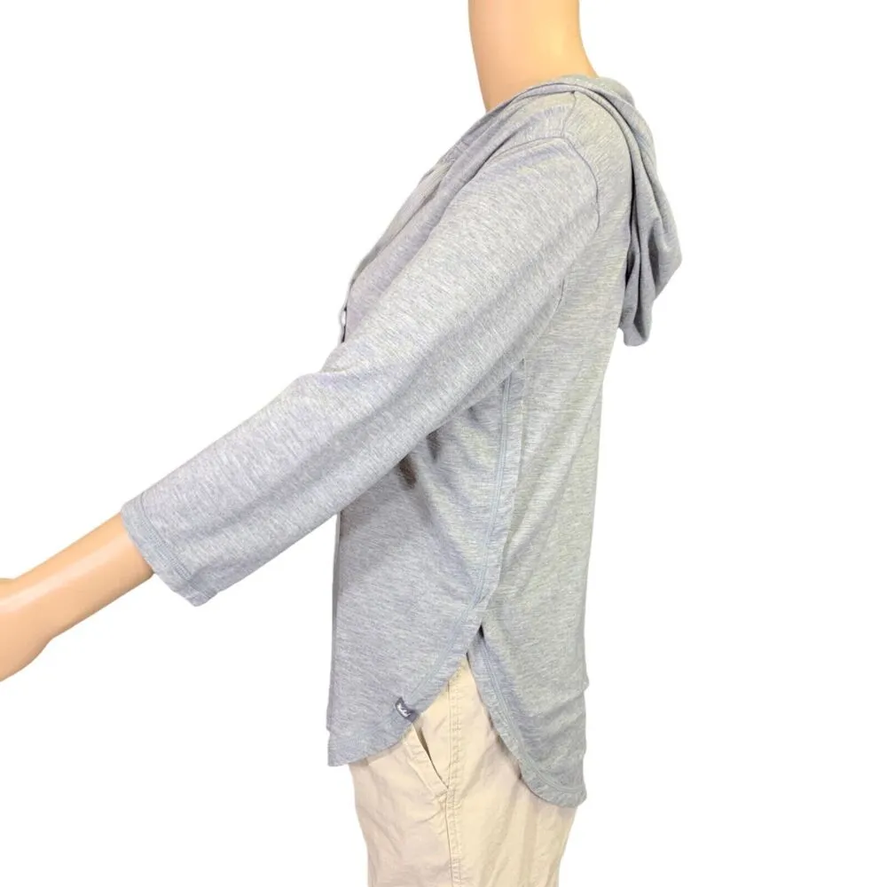 Woolrich Womens Sweater Wool Blend Lightweight Hooded Pullover Gray Medium - Image 6