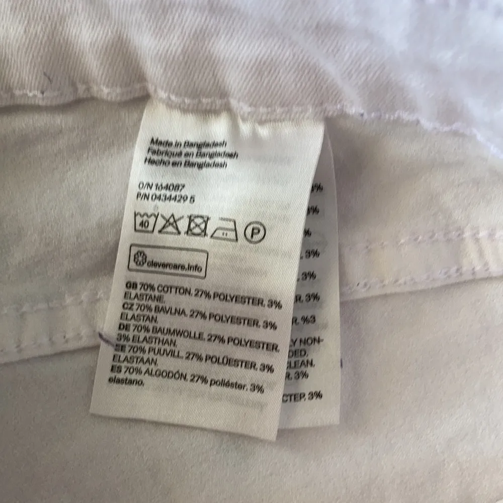 H&M High Rise Jeans Jeggings Skinny White Size 8 Mom Pants Casual Everyday - Image 3