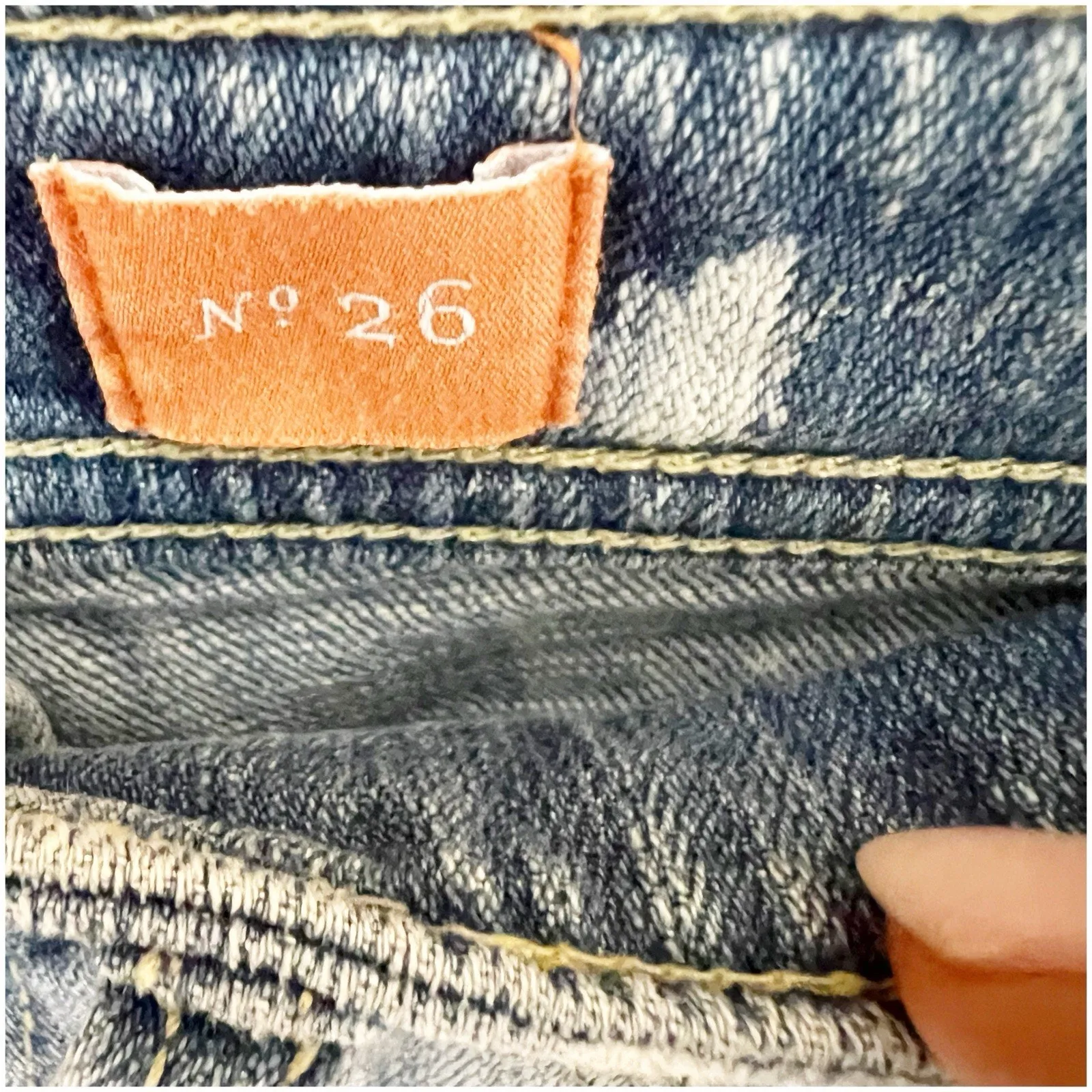 Pilcro And The Letterpress Cheeky Denim Shorts Cutoff Size 26 Paint Splatter Dot - Image 7