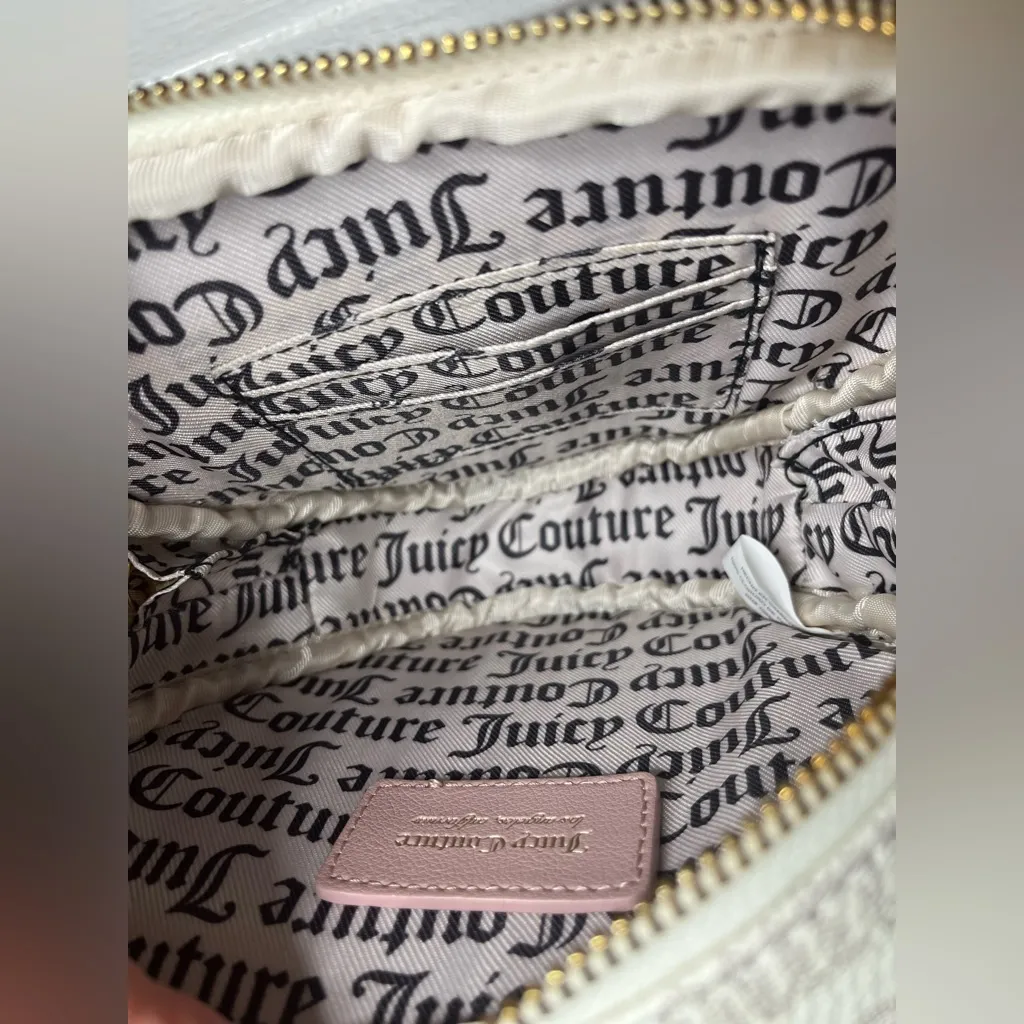 Juicy Couture Heart Crossbody Bag NWT Pink Live Never Dies Purse - Image 7