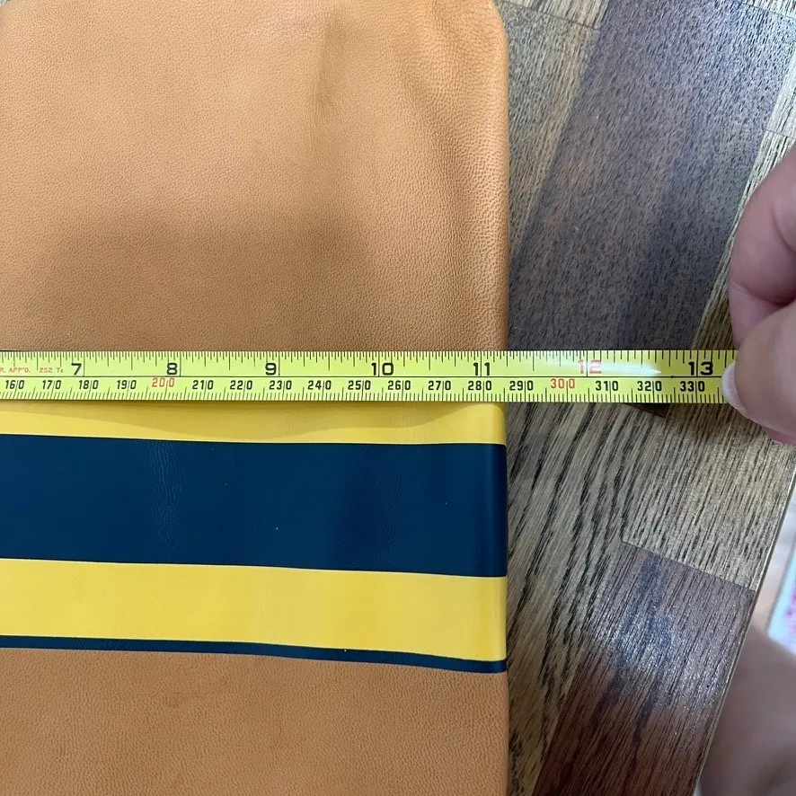 J Mclaughlin‎ Sienna Clutch Leather NWOT Natural Brown Hand Bag Folded Event - Image 11