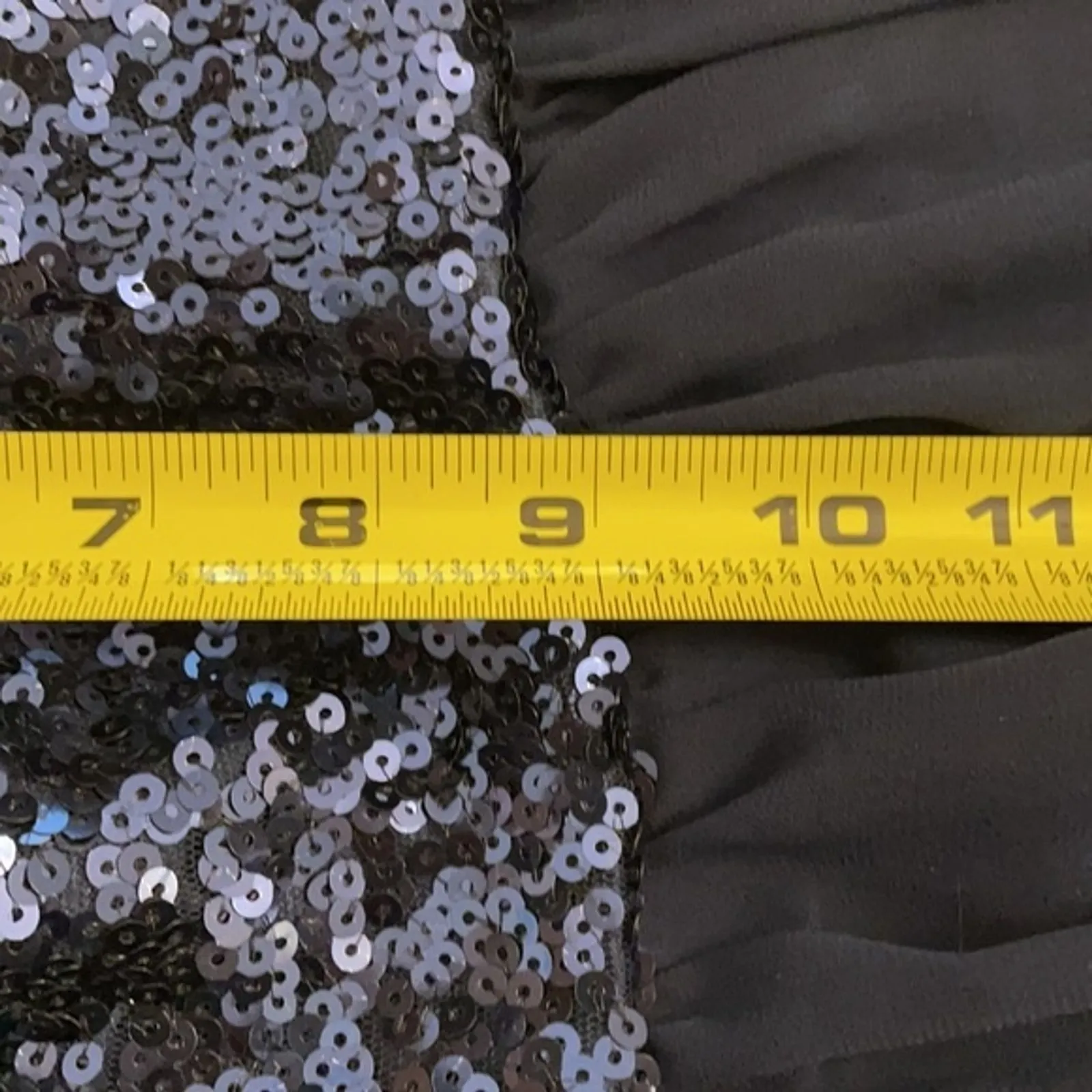 Chi Chi London Navy Blue Evening Gown Sequin Top Womens Sz 2 NEW Prom Formal - Image 6