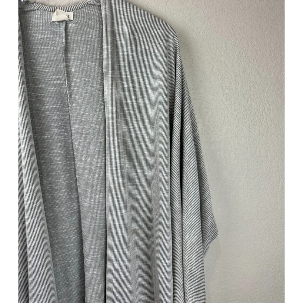 Donni Womens Antrophologie Sweater Open Front Ribbed Cardigan One Size Plus Gray Size L - Image 7