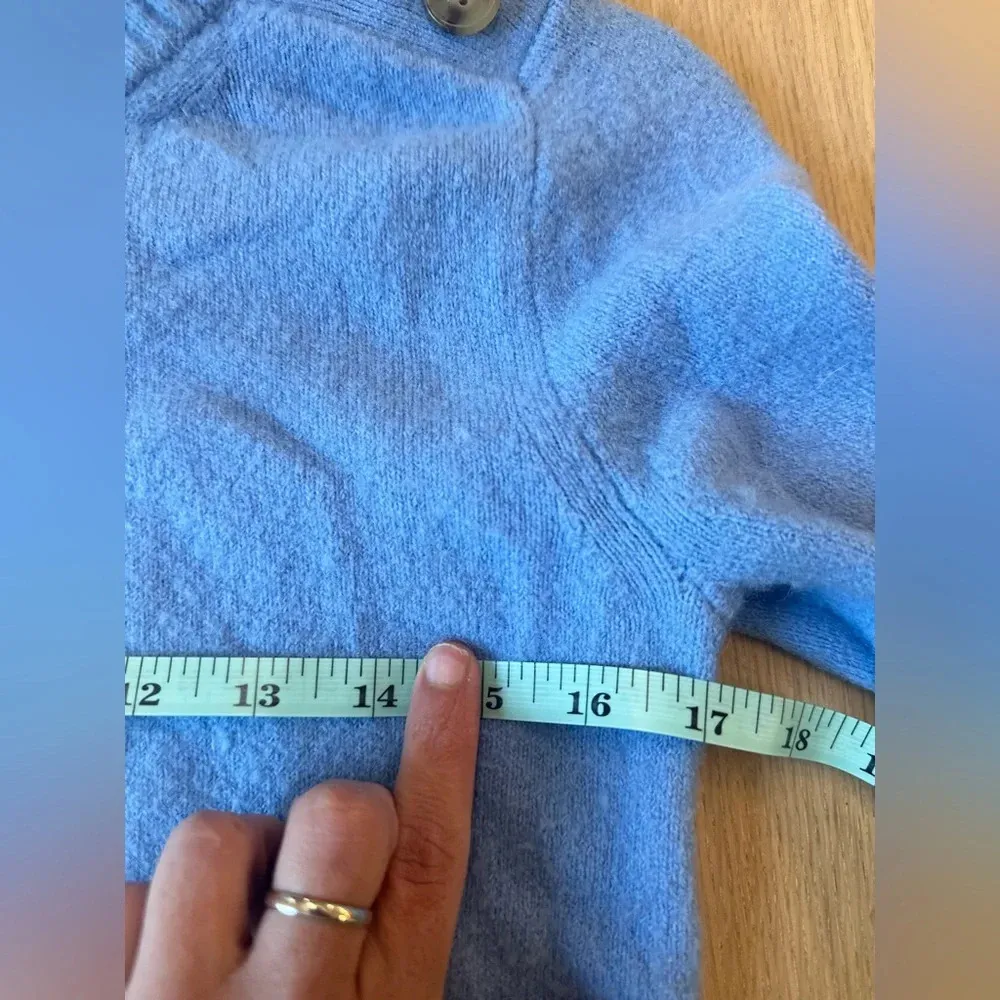 J. Crew Button-detail Crewneck Sweater in Supersoft Yarn Size  XS In Blue 1515 - Image 6