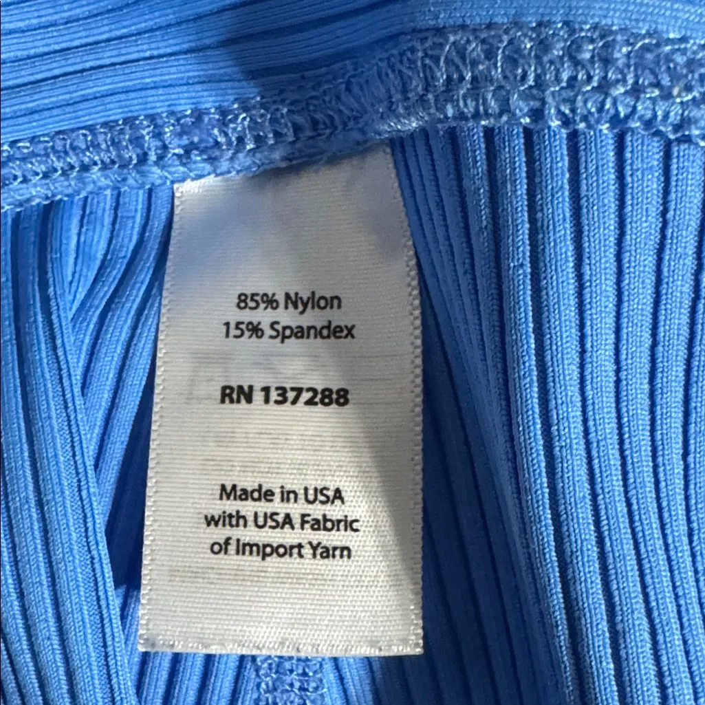 Year of Ours Electric Blue Ribbed Leggings Size L - Image 6