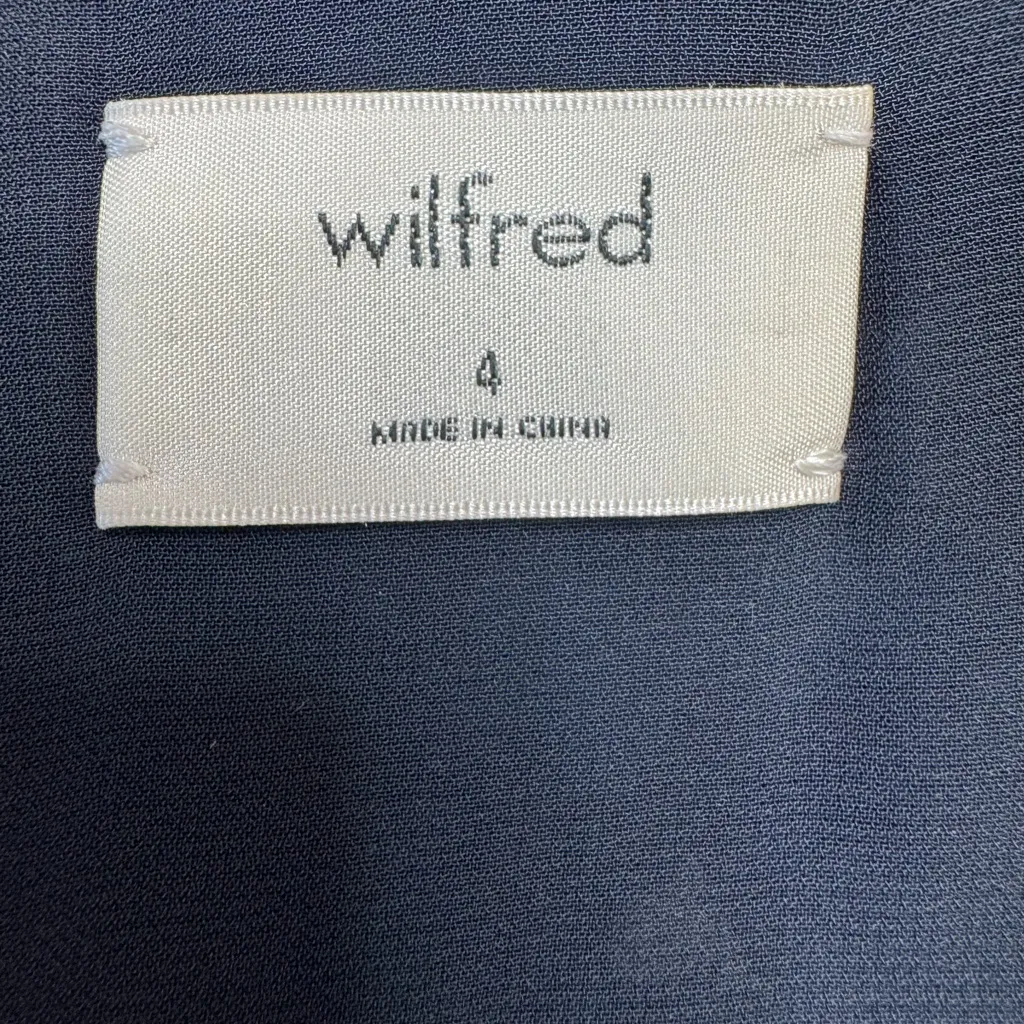 Aritzia Wilfred Aubagne Black Blue Green Cutout Long Sleeve Midi Dress size 4 - Image 6