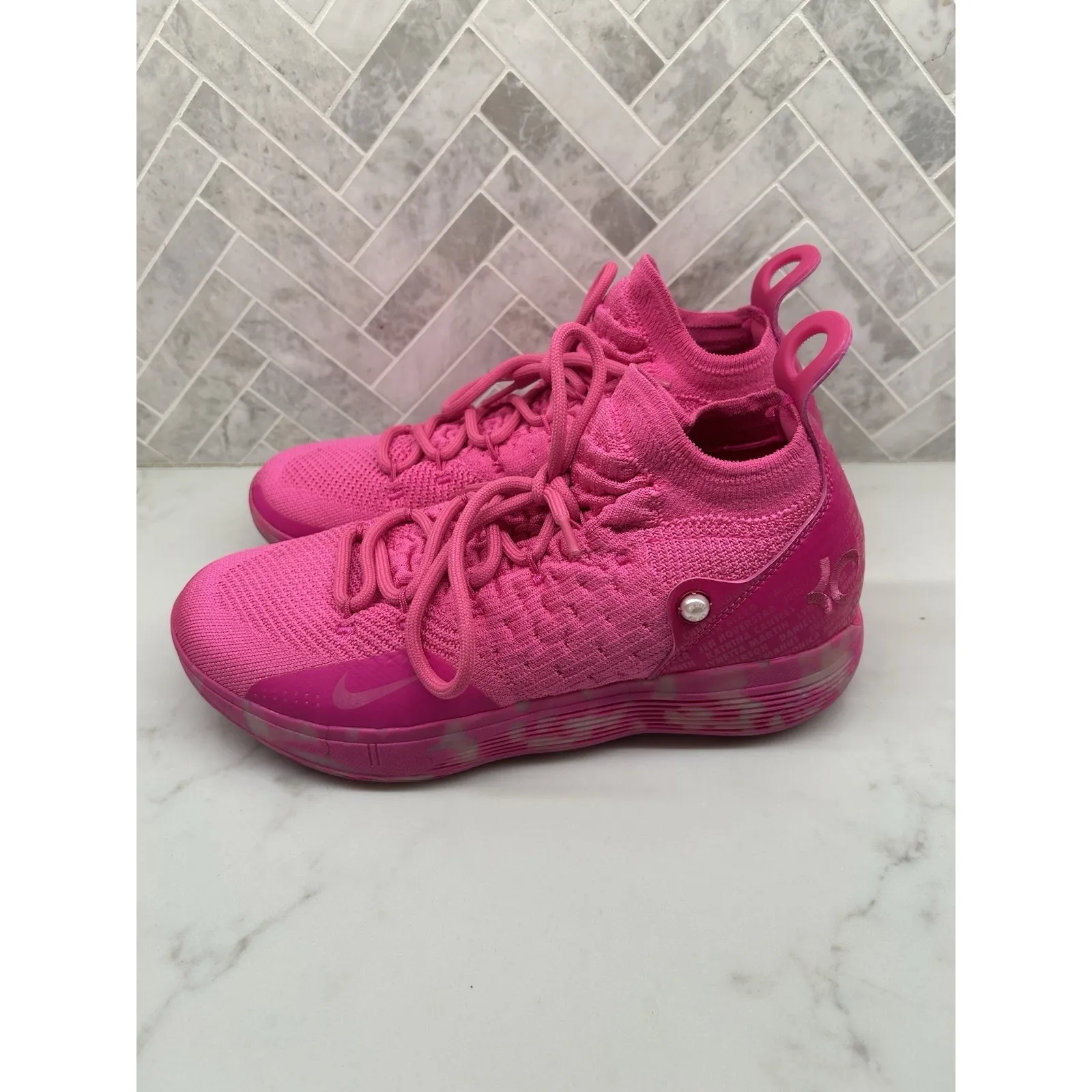 Nike KD 11 Aunt Pearl BV7721-600 Pink Shoes Sneakers Kevin Durant Mens Size 8 - Image 4