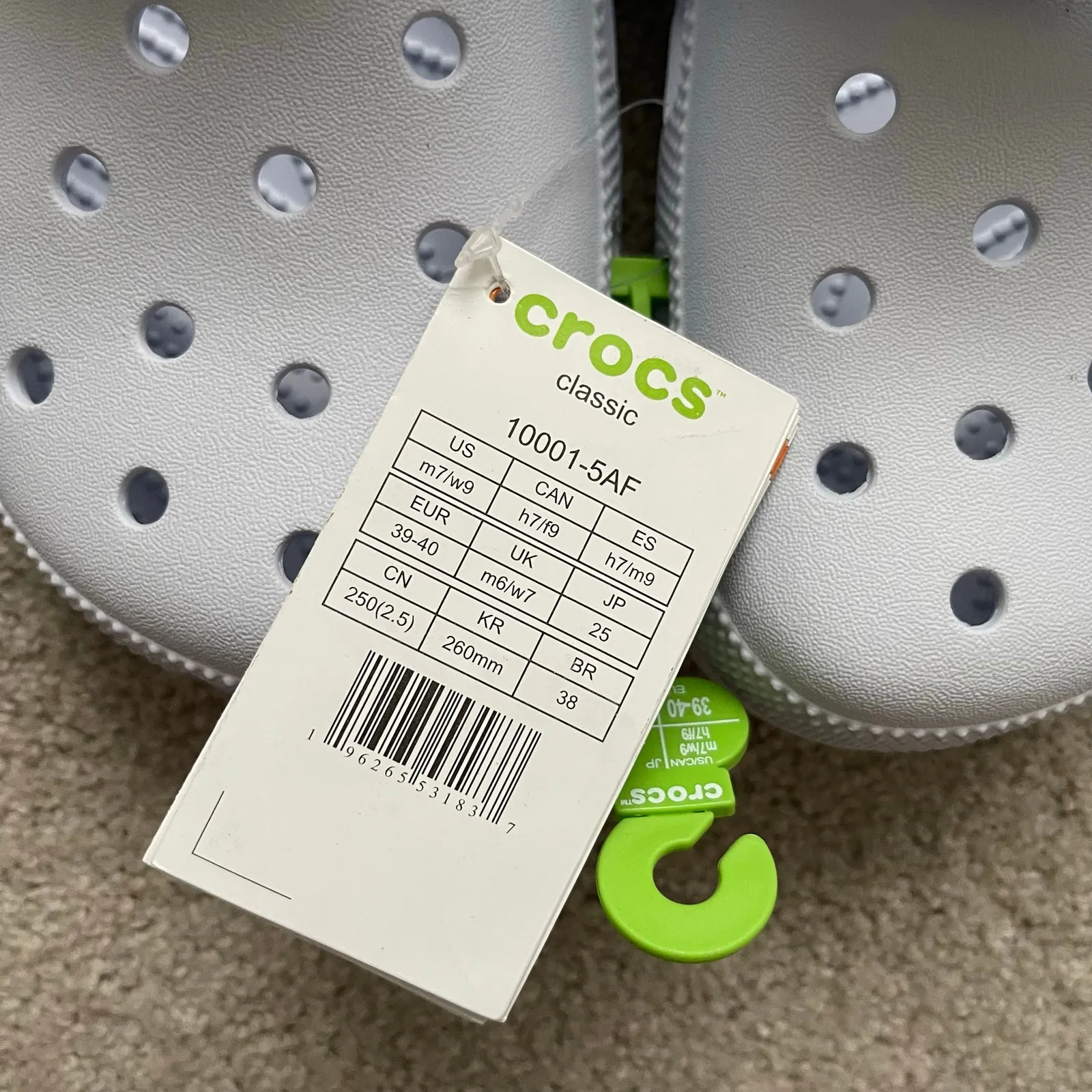 NWT Crocs Classic Clogs Periwinkle Blue (Size 9 Womens) - Image 7