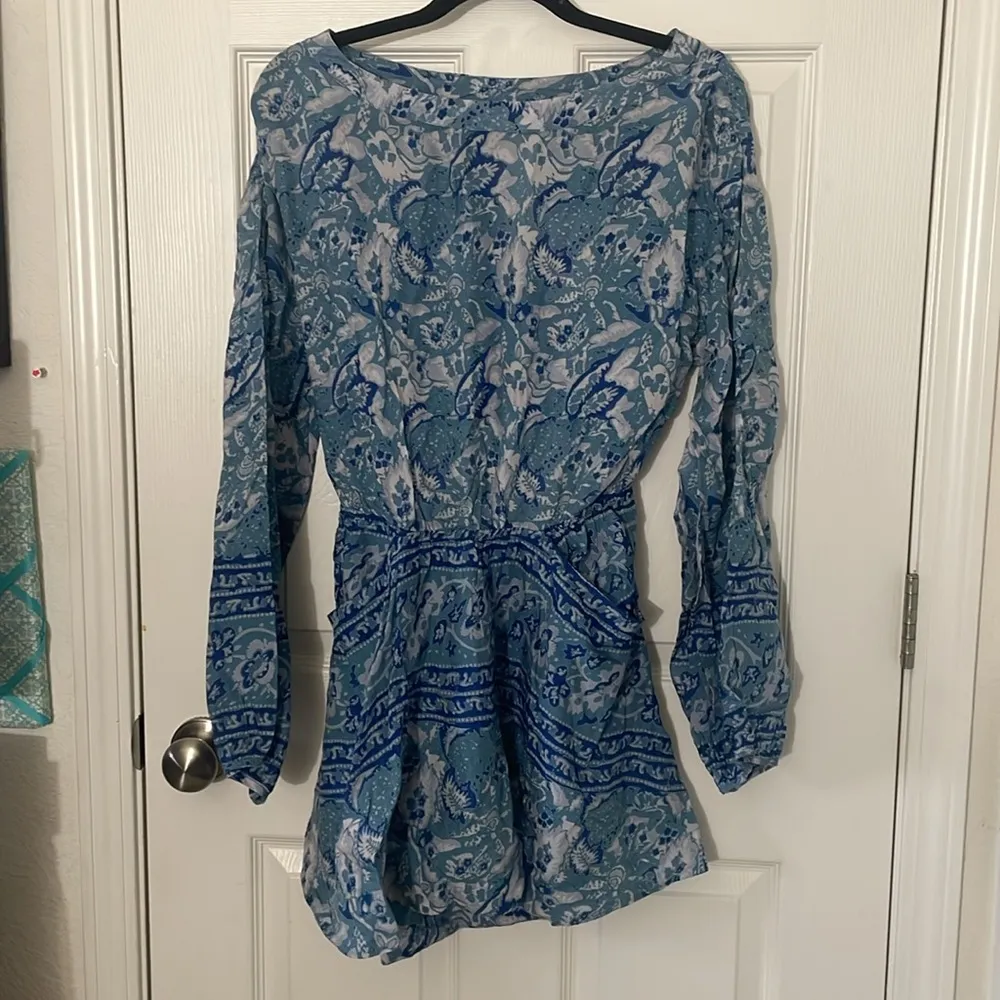 Free People Silver Sun open back dress in blue - Image 4