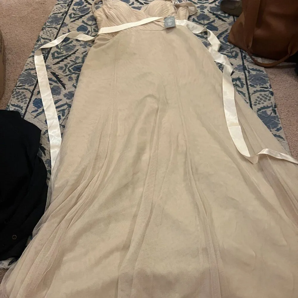 NWT WTTO Sand/Late maxi dress 12 Tan - Image 2