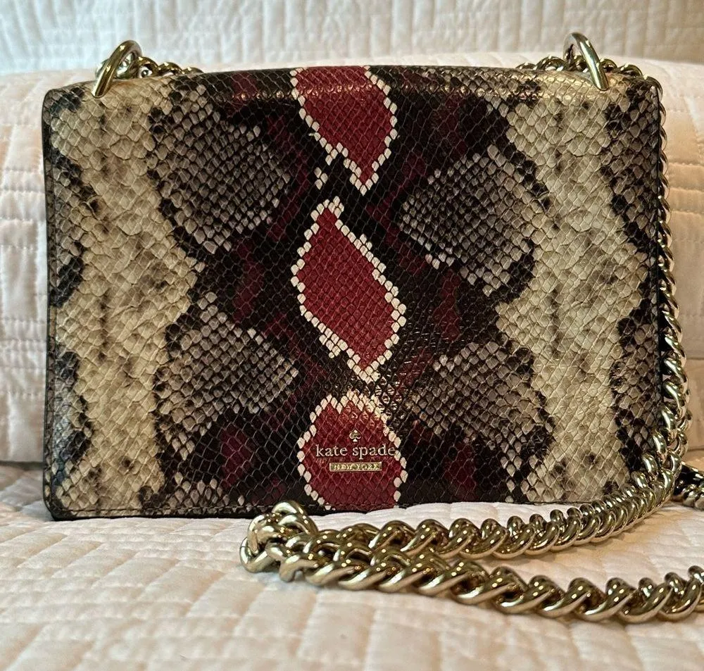 Kate Spade Reece Park Marci Snake Embossed Shoulder Bag - Image 2