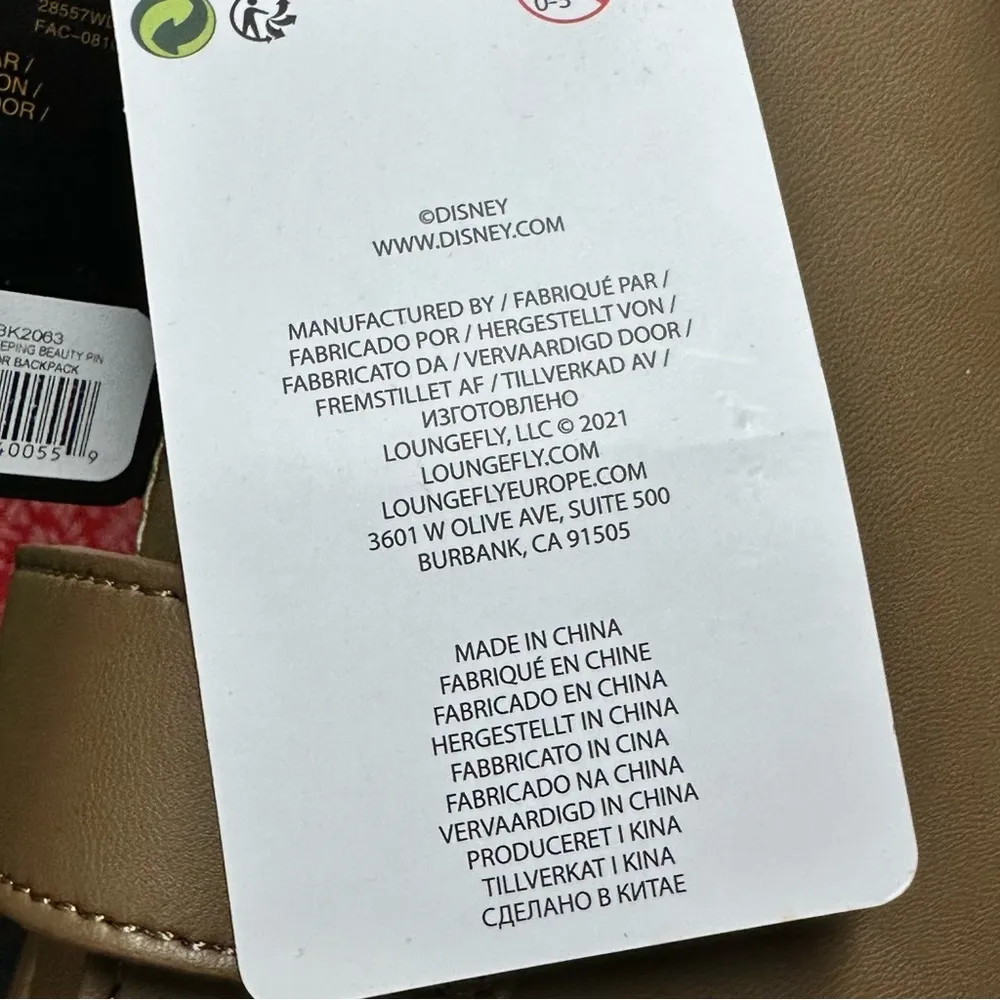 Loungefly Brown and Cream Sleeping Beauty Backpack - Image 11