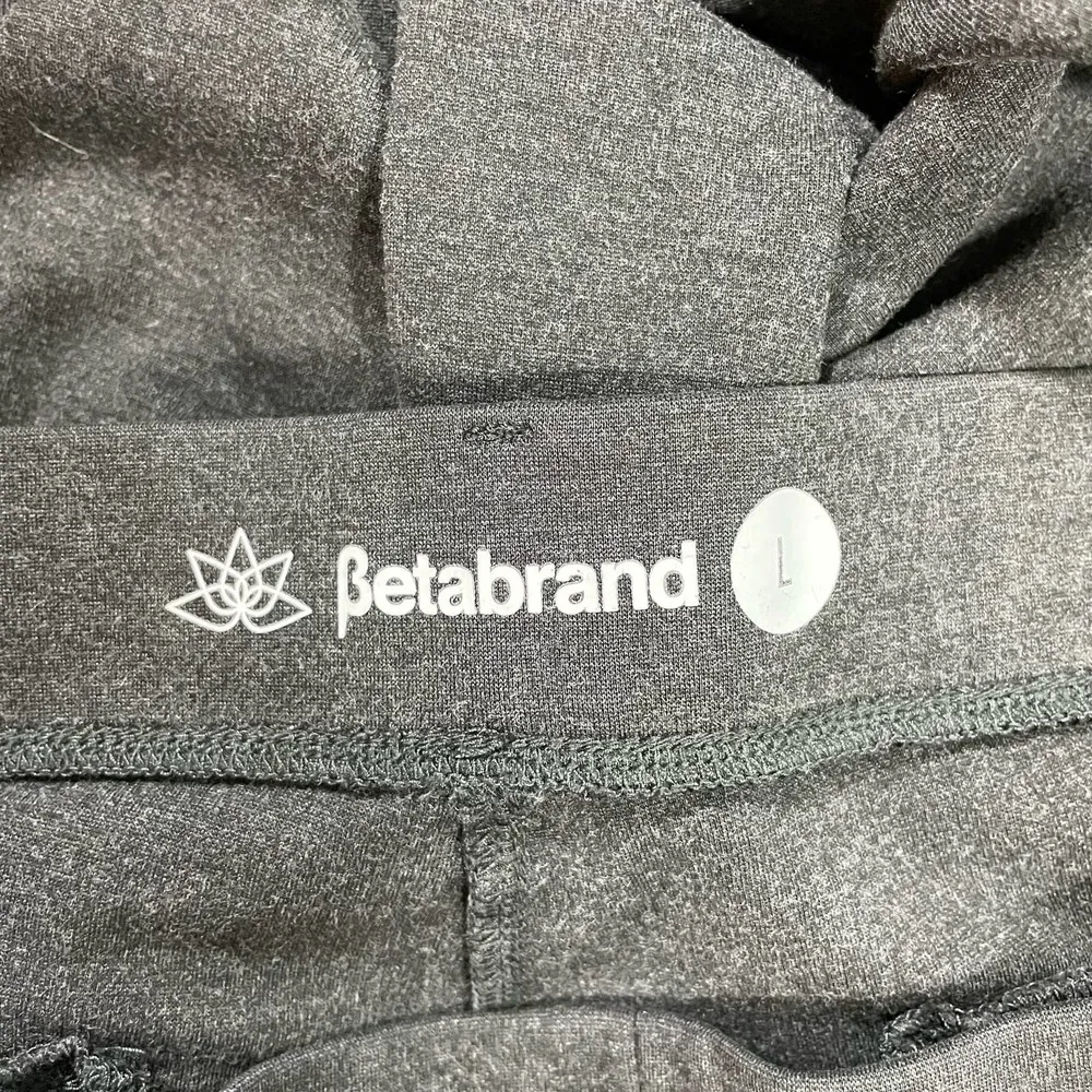 Betabrand Charcoal Gray Pull On Dress Pants Yoga Pants - Size Large - Mid Rise - Image 4