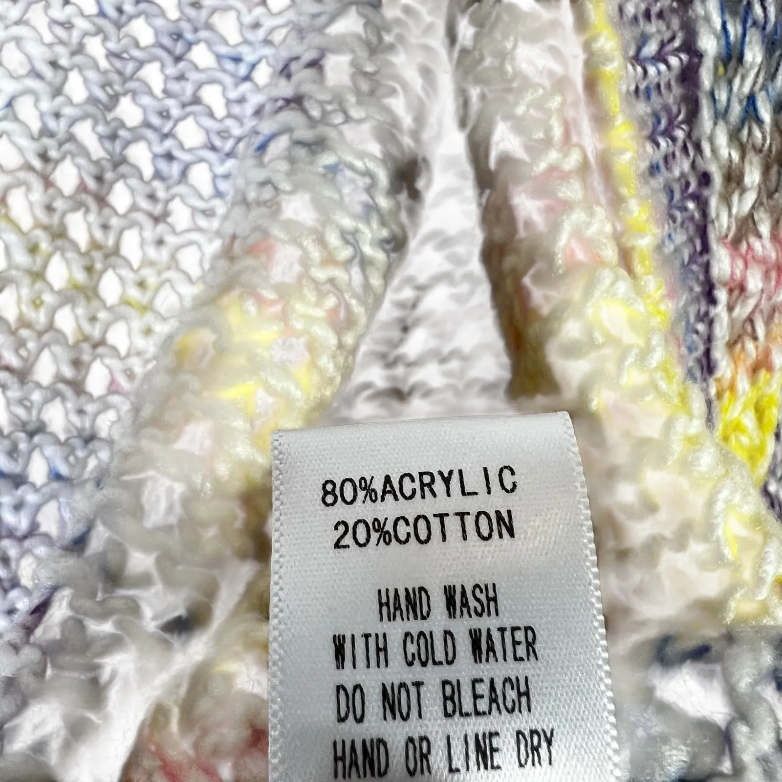 NWT 143 Story Chunky Knit Stripe Cardigan Womens S Multicolor Oversized Beachy - Image 8